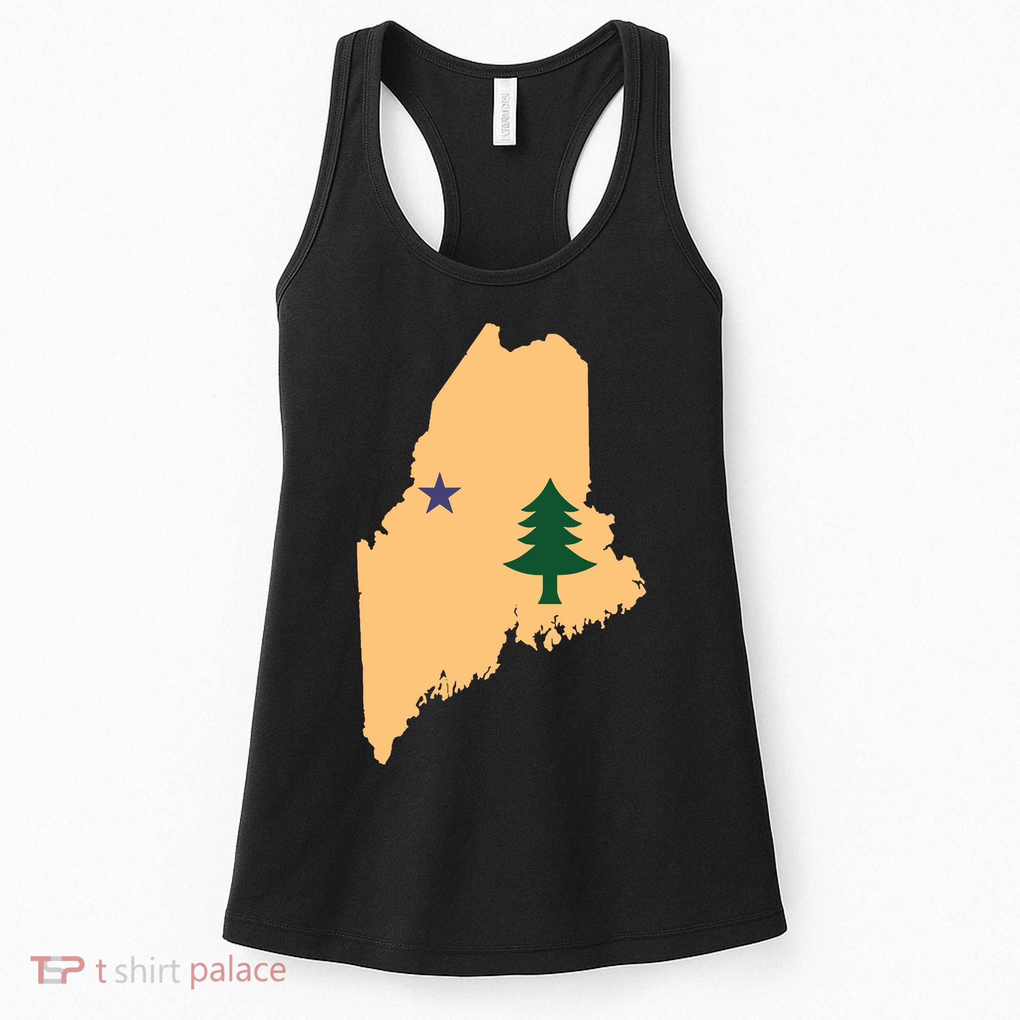 Original Maine State Flag Gift Northern New England Dirigo Women's Tank Top