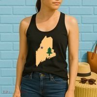 Original Maine State Flag Gift Northern New England Dirigo Women's Tank Top thumb 2