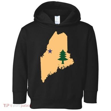 Original Maine State Flag Gift Northern New England Dirigo Toddler Hoodie