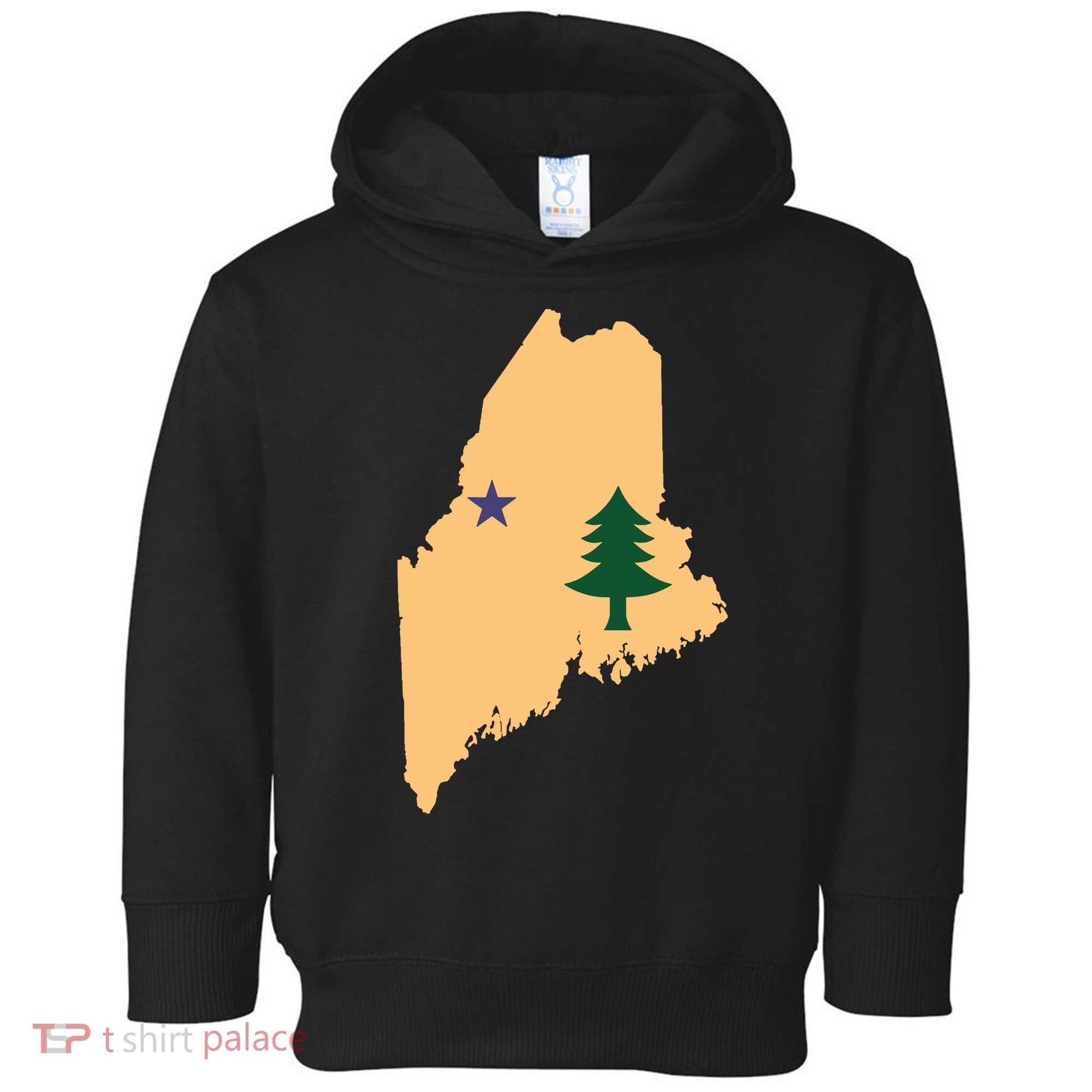 Original Maine State Flag Gift Northern New England Dirigo Toddler Hoodie