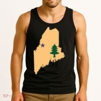 Original Maine State Flag Gift Northern New England Dirigo Tank Top thumb 3