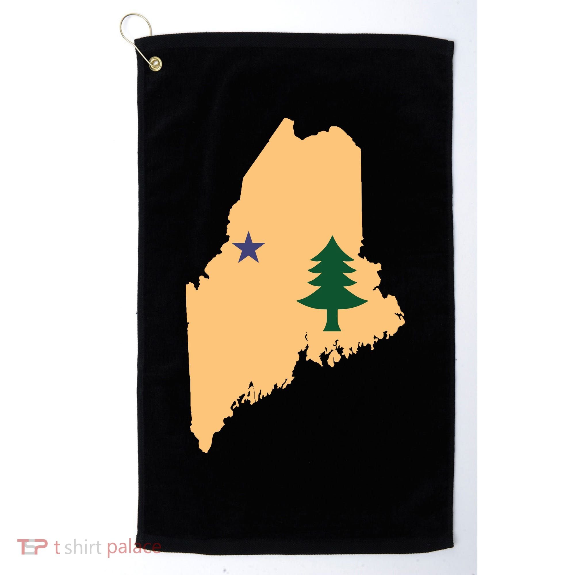 Original Maine State Flag Gift Northern New England Dirigo Golf Towel