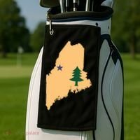 Original Maine State Flag Gift Northern New England Dirigo Golf Towel thumb 2