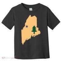 Original Maine State Flag Gift Northern New England Dirigo Toddler T-Shirt thumb 0