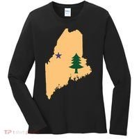 Original Maine State Flag Gift Northern New England Dirigo Women's Long Sleeve Shirt thumb 0