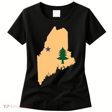 Original Maine State Flag Gift Northern New England Dirigo Women's T-Shirt