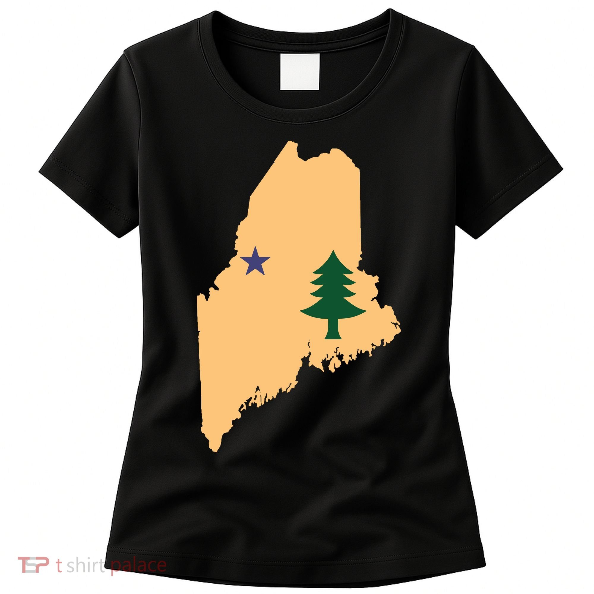 Original Maine State Flag Gift Northern New England Dirigo Women's T-Shirt