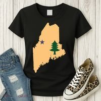Original Maine State Flag Gift Northern New England Dirigo Women's T-Shirt thumb 3