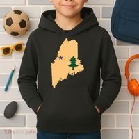Original Maine State Flag Gift Northern New England Dirigo Kids Hoodie thumb 2