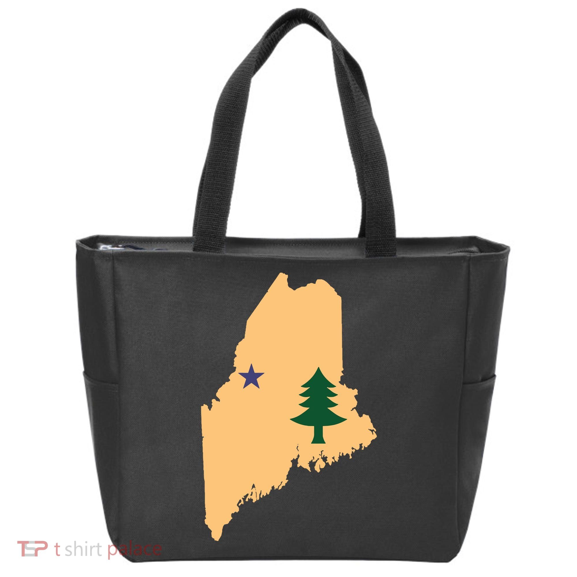 Original Maine State Flag Gift Northern New England Dirigo Tote Bag