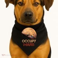 Occupy Mars Tee USA-Made Doggie Bandana thumb 1