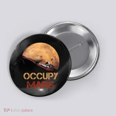 Occupy Mars Tee Button