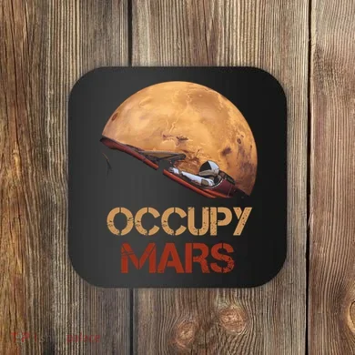 Occupy Mars Tee Coaster