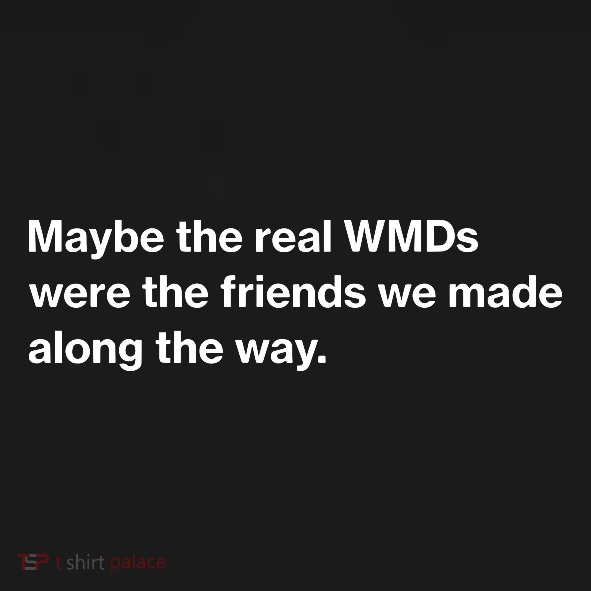 Oafnation Maybe The Real Wmds Were The Friends We Made Along The Way T-Shirt