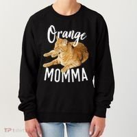 Orange Momma Tabby Lover Funny Saying Graphic Women's Sweatshirt thumb 0