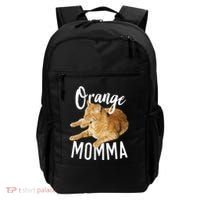 Orange Momma Tabby Lover Funny Saying Graphic Backpack thumb 0