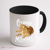 Orange Momma Tabby Lover Funny Saying Graphic Coffee Mug thumb 1
