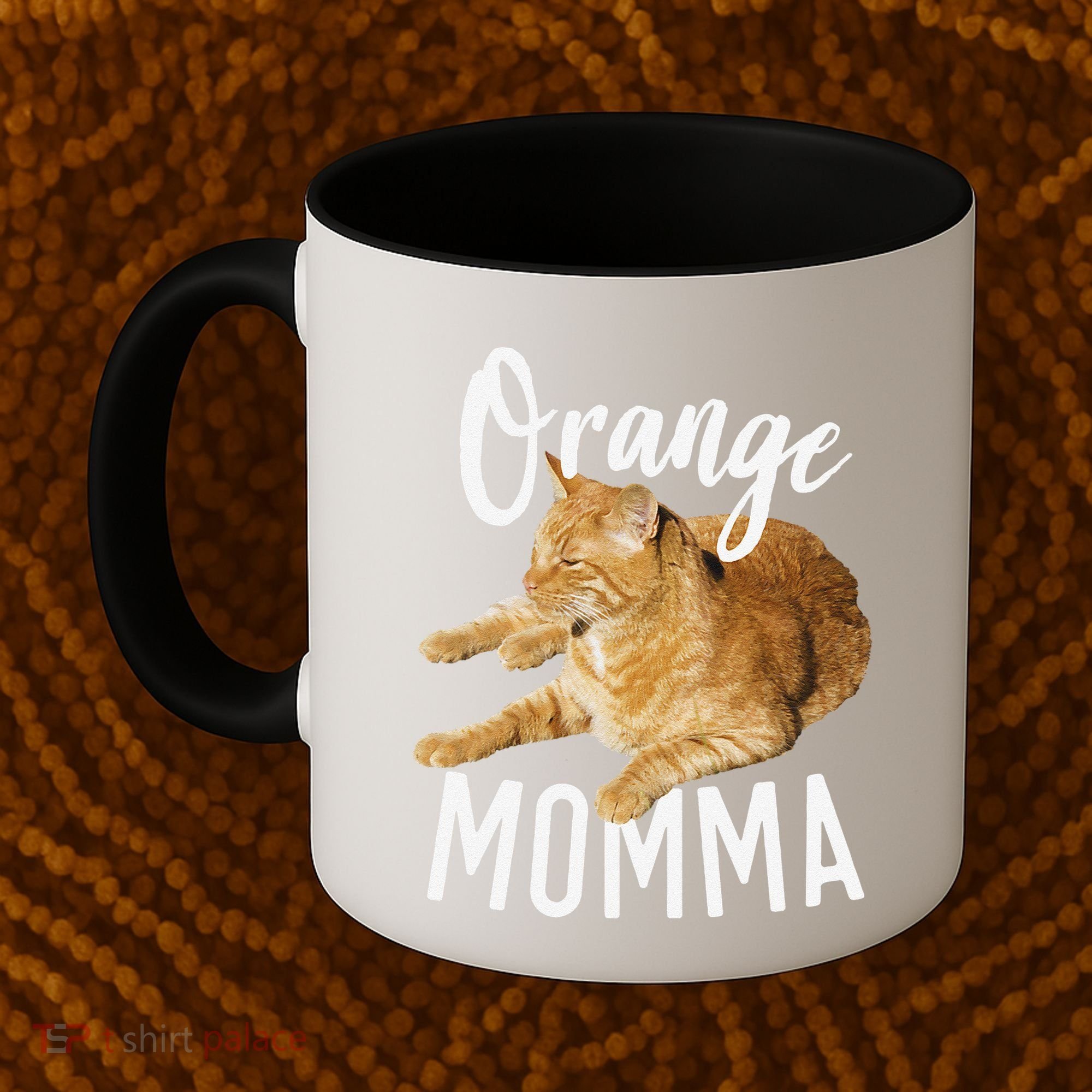 Orange Momma Tabby Lover Funny Saying Graphic Coffee Mug