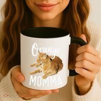 Orange Momma Tabby Lover Funny Saying Graphic Coffee Mug thumb 3