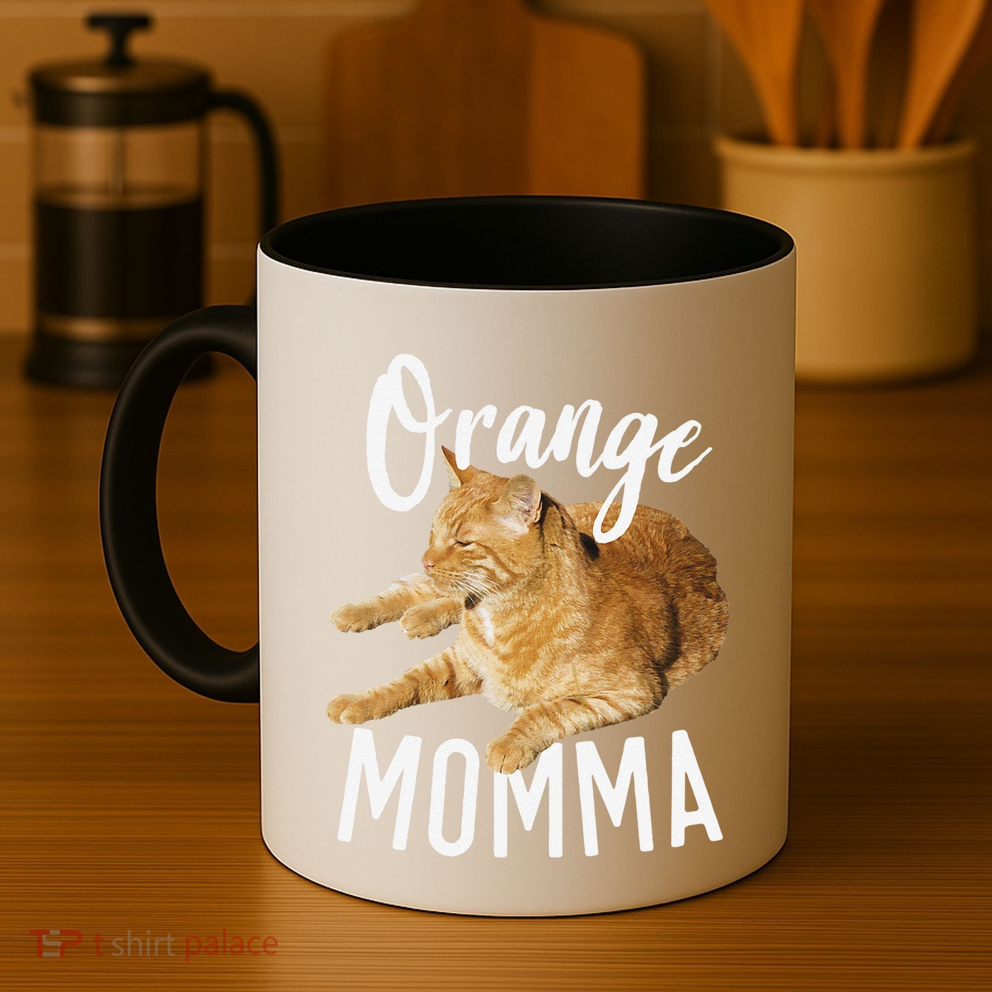 Orange Momma Tabby Lover Funny Saying Graphic Coffee Mug