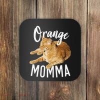 Orange Momma Tabby Lover Funny Saying Graphic Coaster thumb 0