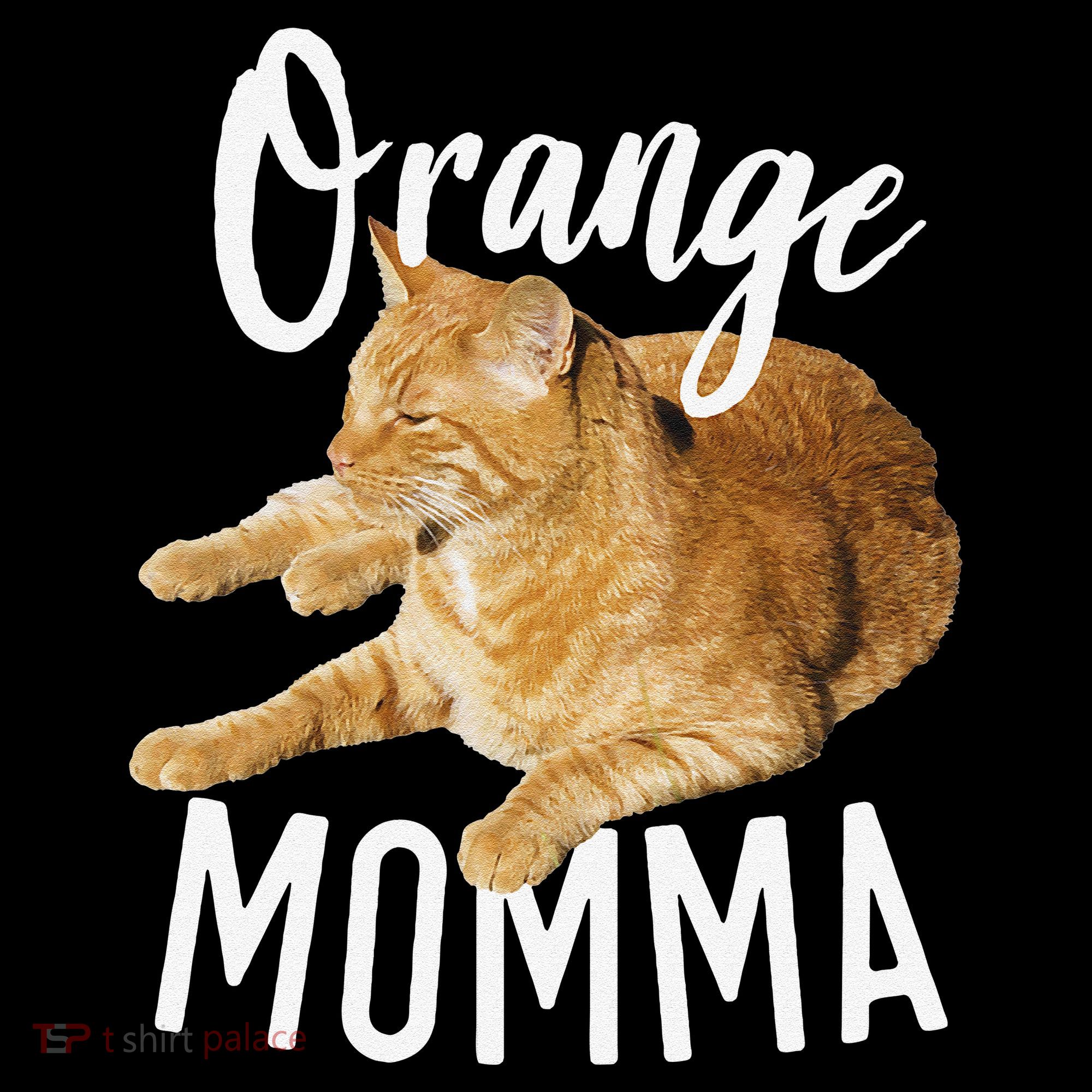 Orange Momma Tabby Lover Funny Saying Graphic Women's Hoodie