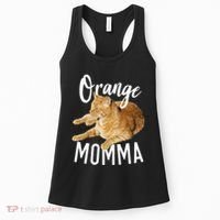 Orange Momma Tabby Lover Funny Saying Graphic Women's Tank Top thumb 0