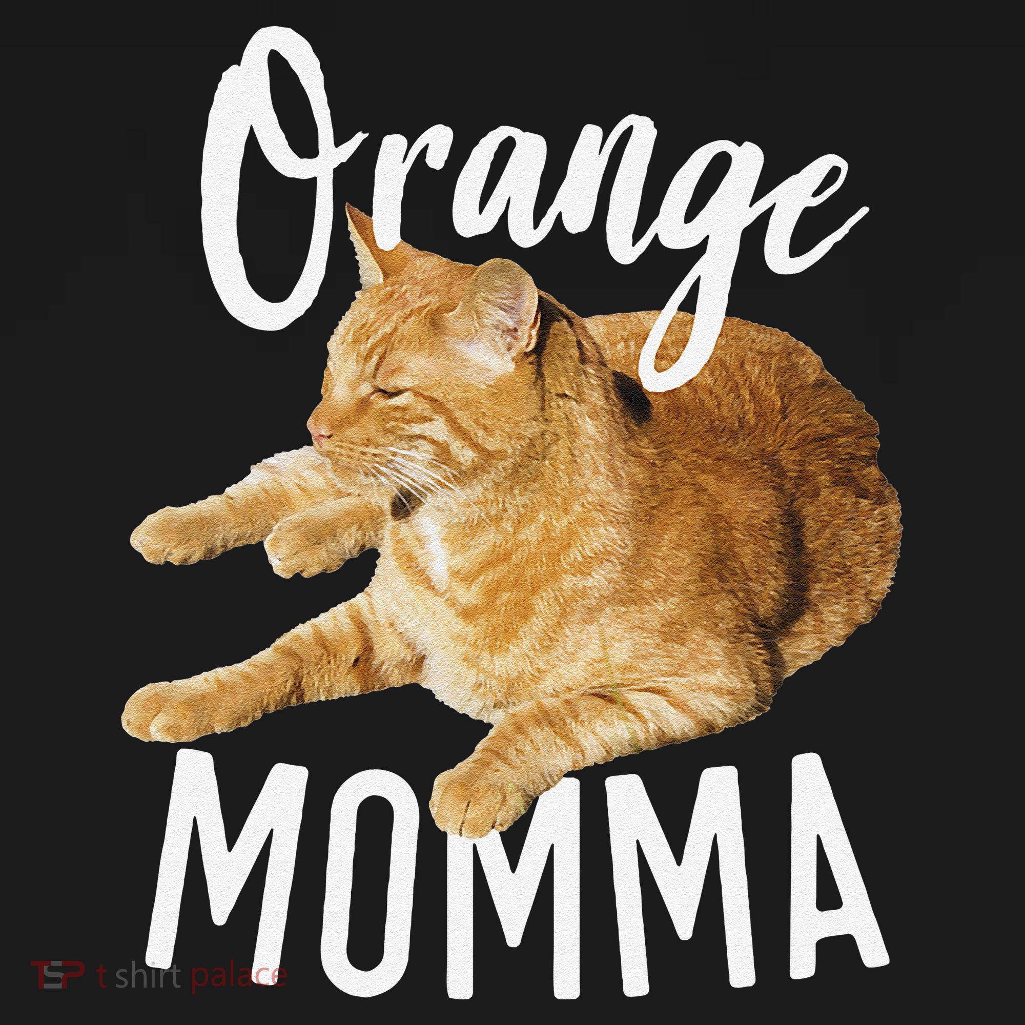 Orange Momma Tabby Lover Funny Saying Graphic Women's Tank Top