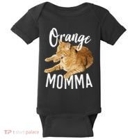 Orange Momma Tabby Lover Funny Saying Graphic Baby Bodysuit thumb 0