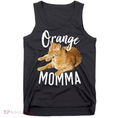 Orange Momma Tabby Lover Funny Saying Graphic Tank Top