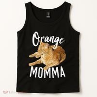 Orange Momma Tabby Lover Funny Saying Graphic Tank Top thumb 2