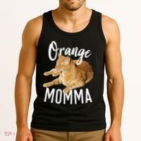 Orange Momma Tabby Lover Funny Saying Graphic Tank Top thumb 3