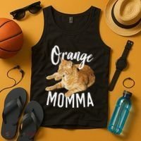 Orange Momma Tabby Lover Funny Saying Graphic Tank Top thumb 4