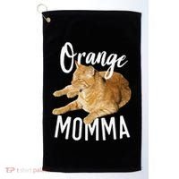 Orange Momma Tabby Lover Funny Saying Graphic Golf Towel thumb 0