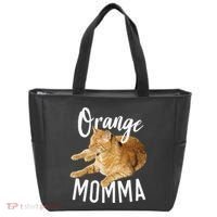 Orange Momma Tabby Lover Funny Saying Graphic Tote Bag thumb 0