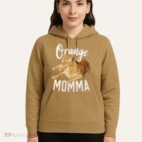 Orange Momma Tabby Lover Funny Saying Graphic Hoodie thumb 5