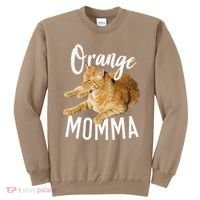 Orange Momma Tabby Lover Funny Saying Graphic Sweatshirt thumb 0