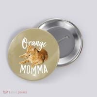 Orange Momma Tabby Lover Funny Saying Graphic Button thumb 0