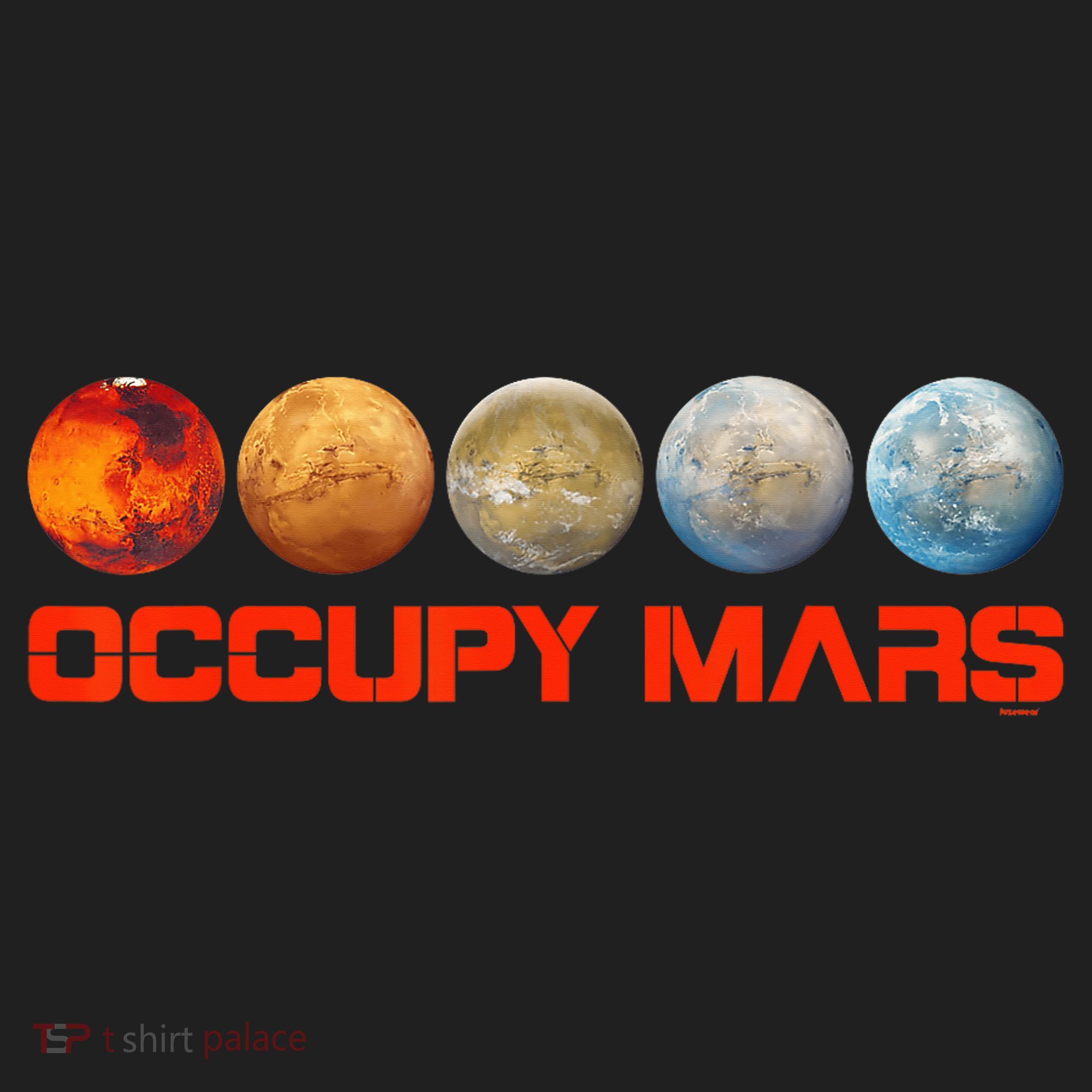 Occupy Mars Terraform Golf Towel