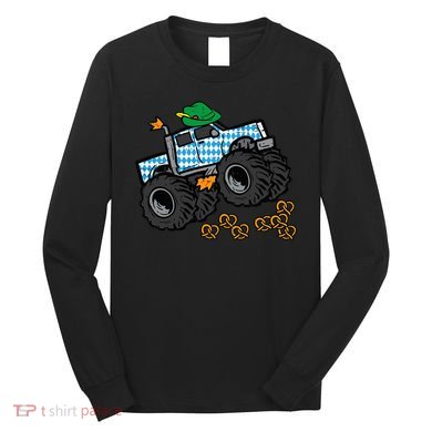 Oktoberfest Monster Truck Pretzels German Long Sleeve Shirt