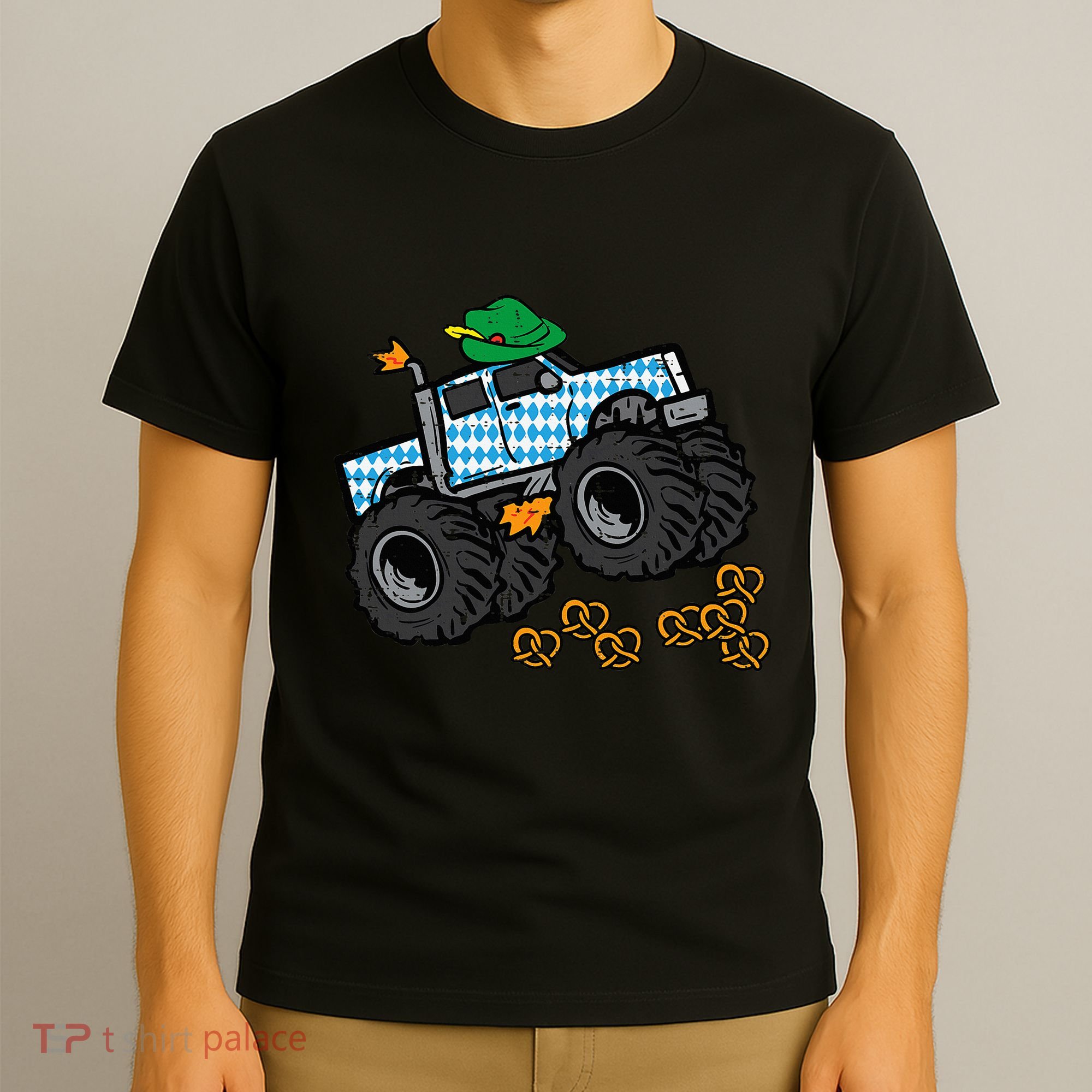 Oktoberfest Monster Truck Pretzels German T-Shirt