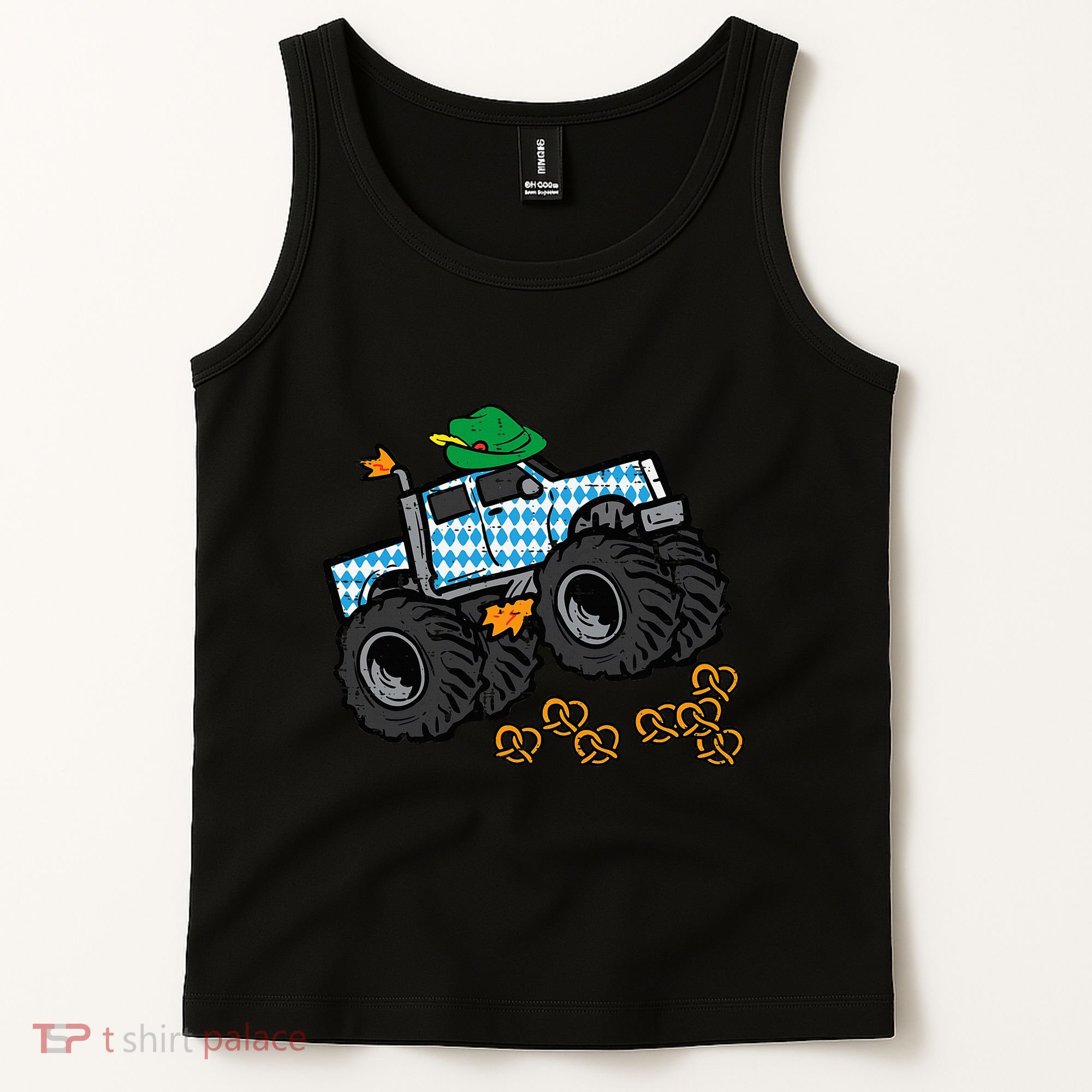 Oktoberfest Monster Truck Pretzels German Tank Top