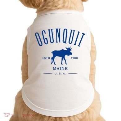 Ogunquit Maine Usa With Moose Design Souvenir Doggie Tank