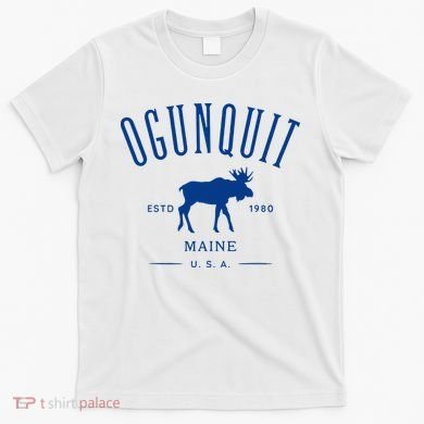 Ogunquit Maine Usa With Moose Design Souvenir T-Shirt