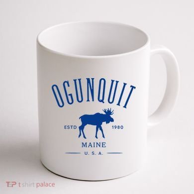Ogunquit Maine Usa With Moose Design Souvenir Coffee Mug back