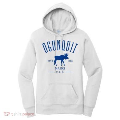 Ogunquit Maine Usa With Moose Design Souvenir Women's Hoodie