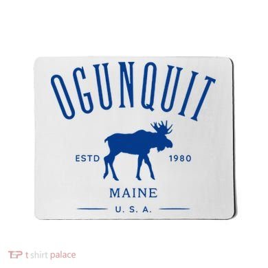 Ogunquit Maine Usa With Moose Design Souvenir Mousepad