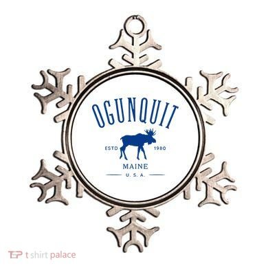 Ogunquit Maine Usa With Moose Design Souvenir Ornament