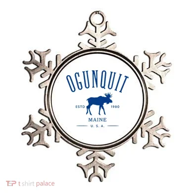 Ogunquit Maine Usa With Moose Design Souvenir Ornament