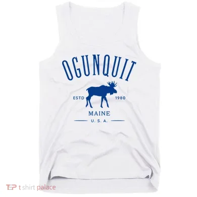 Ogunquit Maine Usa With Moose Design Souvenir Tank Top